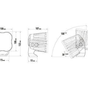 Lazer® Utility 80 HD – 110x110mm. 8820 Lumen.