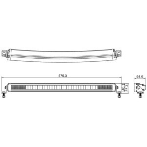 Lumary Vixen SR22C kurvet enrad ledbar – 1 Lux@428m, 5700K, Dynamisk parklys