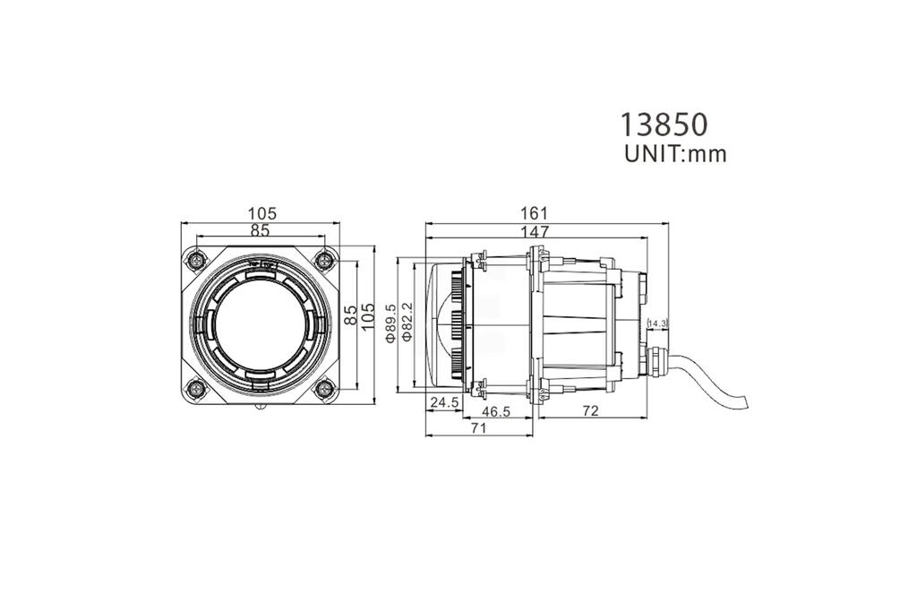 Lumen Cyclops HL90 Hovedlykt – LED, Fjernlys, Godkjent, 90mm