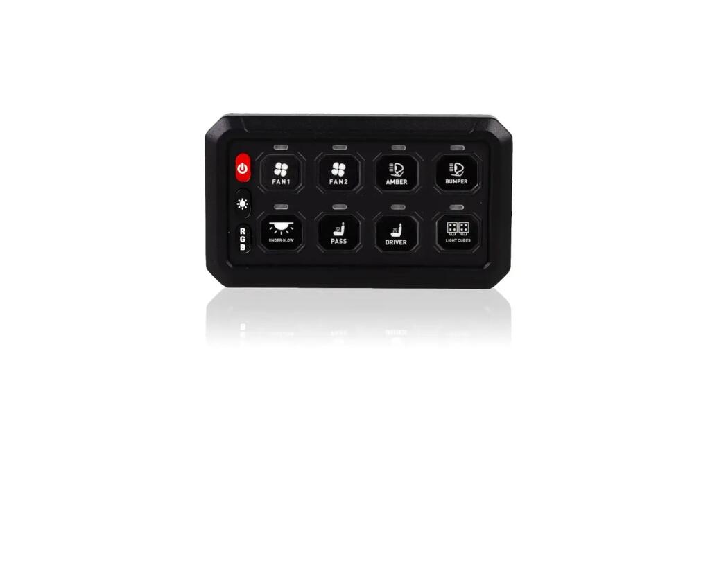 Lumen kontrollpanel – 8 knapper med strømfordeling