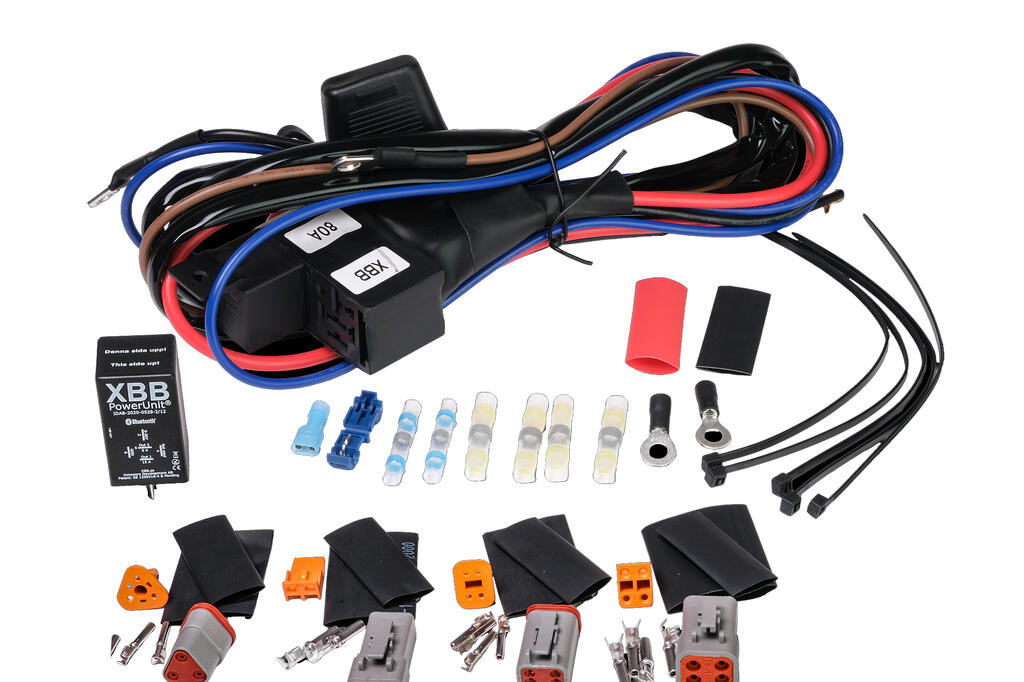 Luxtar Relekabelsett, master og slave – 12 Volt, 80 Amp rele, 40 Amp sikring