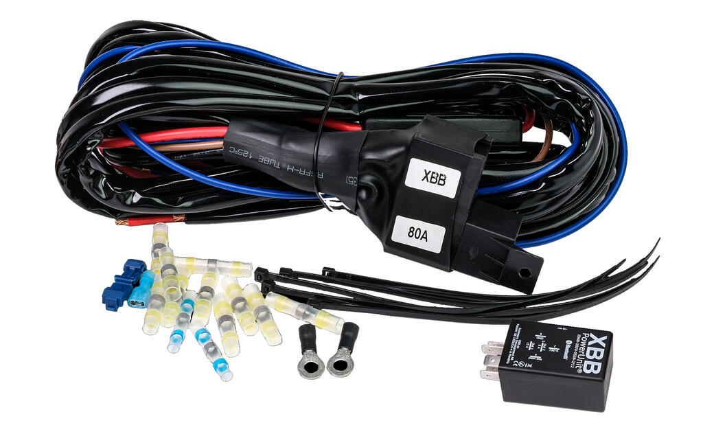 Luxtar Relekabelsett, master og slave – 12 Volt, 80 Amp rele, 60 A sikring