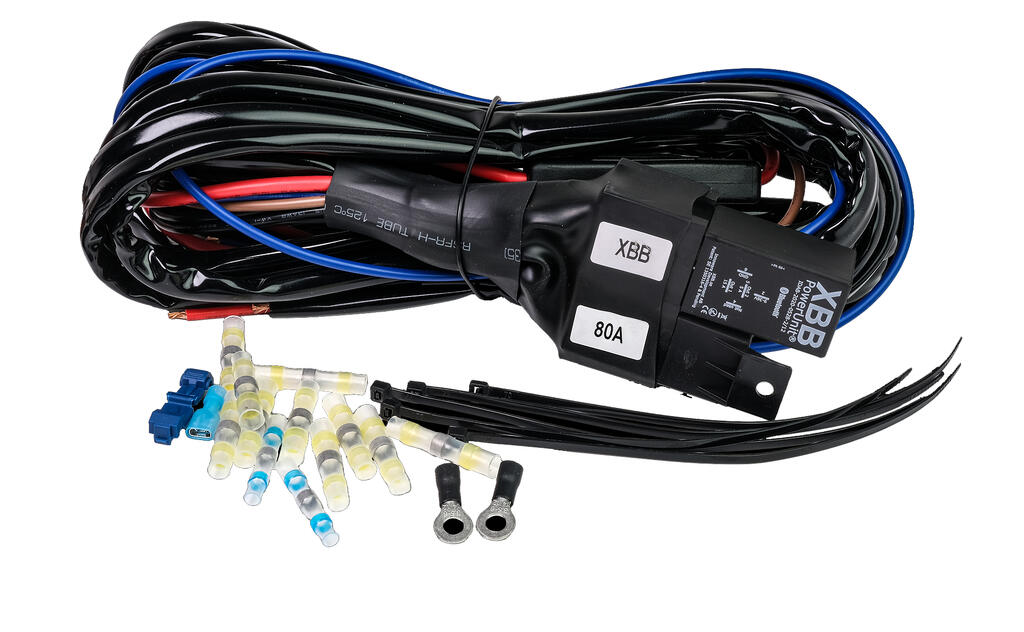 Luxtar Relekabelsett, master og slave – 12 Volt, 80 Amp rele, 60 A sikring