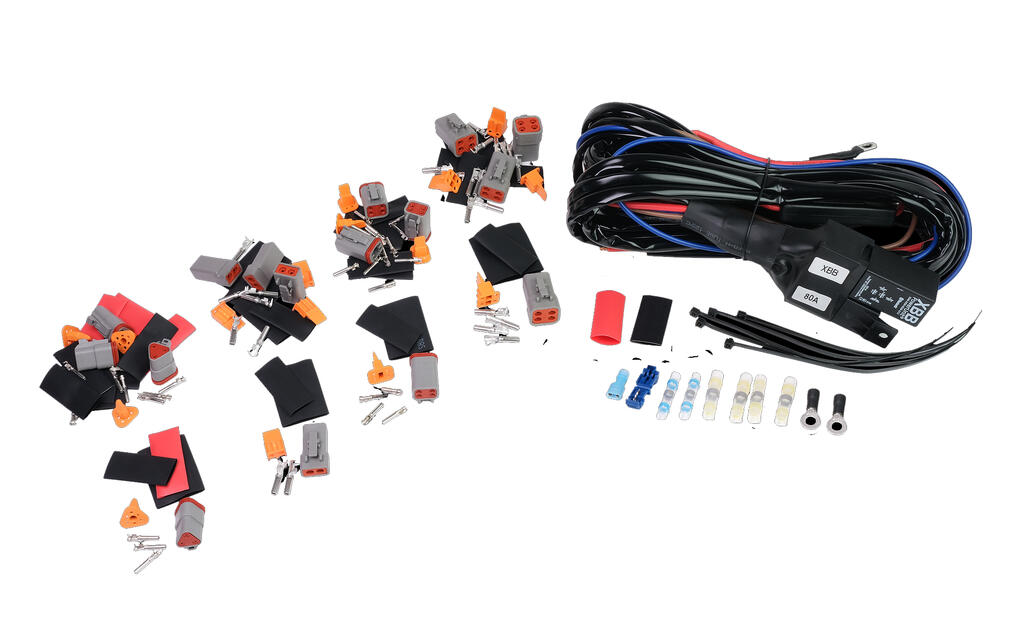 Luxtar Relekabelsett, master og slave – 12 Volt, 80 Amp rele, 60 A sikring