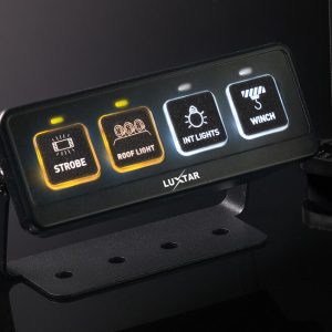 Luxtar switche panel – 12-24 Volt, 4 kanaler, 2x10A, 2x20A