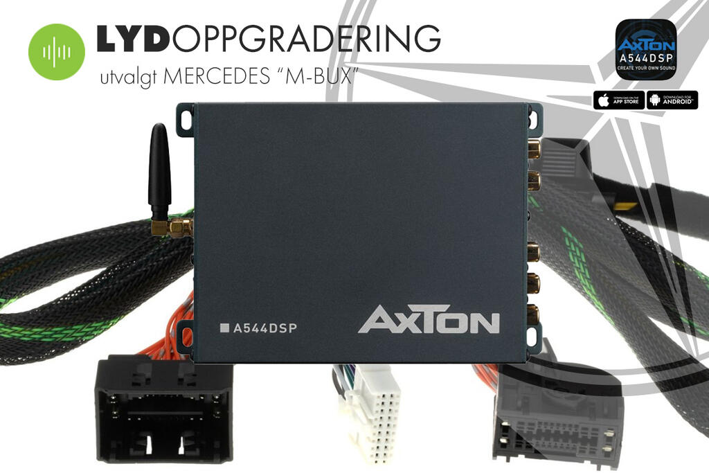 Lydoppgradering Mercedes “M-BUX” – Plug & Play DSP forsterker
