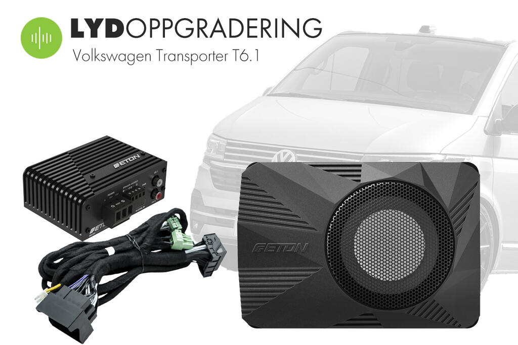 Lydoppgradering VW T6.1 – med forsterker og aktiv subwoofer