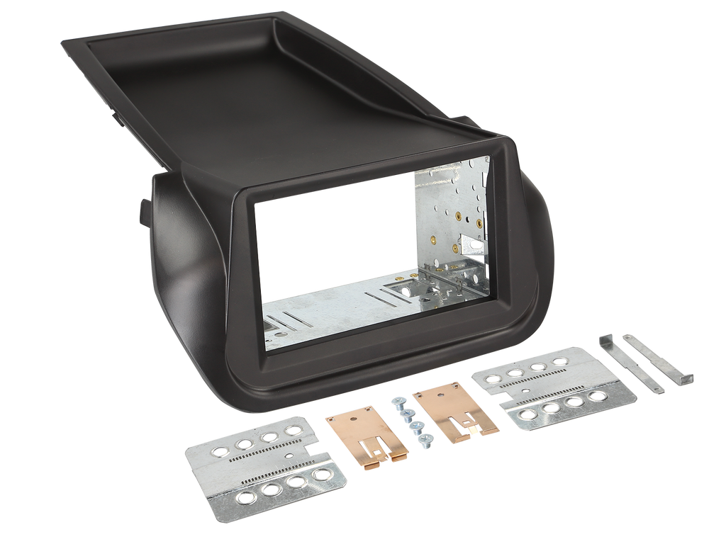 Monteringsramme 2-DIN – Citroen Fiat Peugeot, (sort)