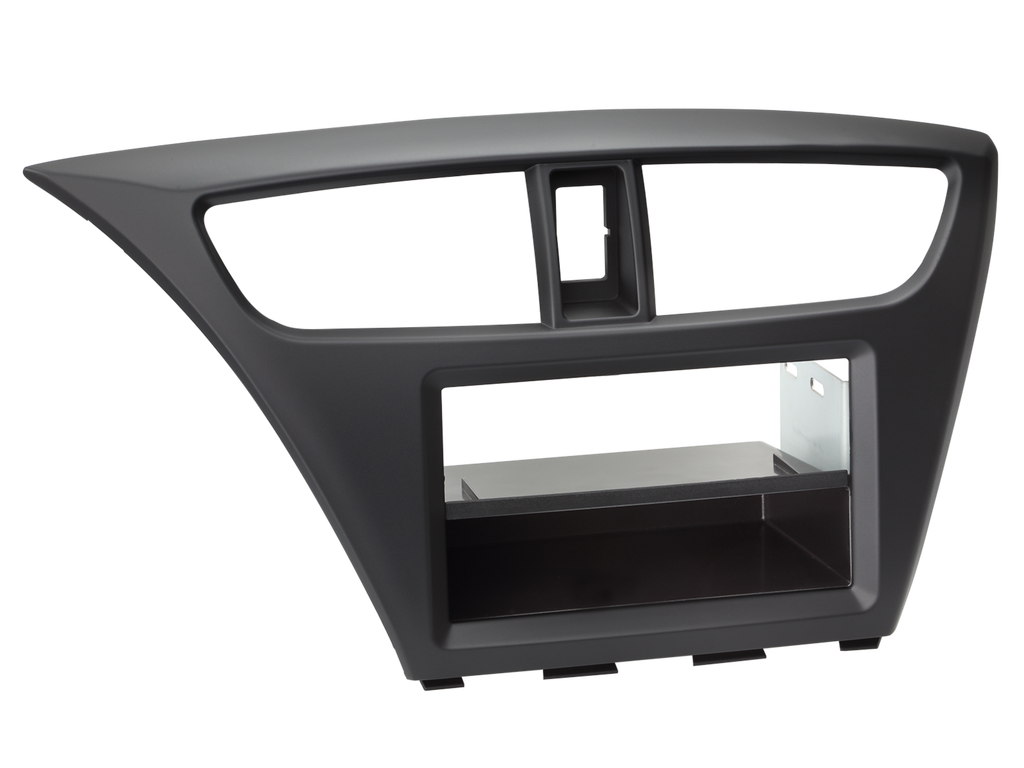 Monteringsramme 2-DIN Honda Civic – 2 DIN, Sort m/ lomme til 1 DIN