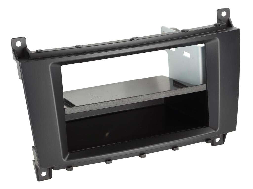 Monteringsramme 2-DIN/ 1-DIN med lomme – Mercedes C klasse W203 Face