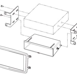 Monteringsramme 2-DIN / 1-DIN m/lomme – Mercedes C, CLK, VITO