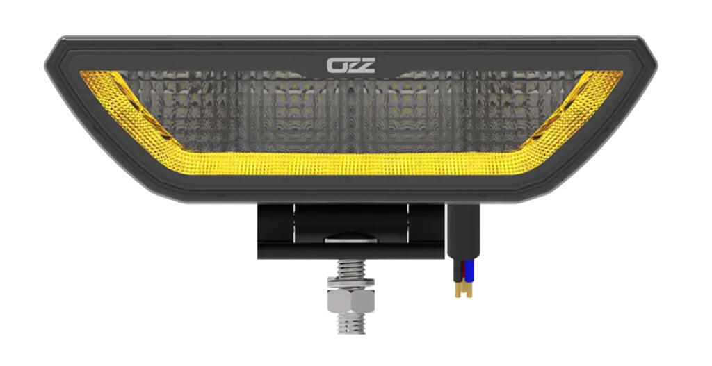 OZZ Ryggelys Led m/varsellys – AR/R65-godkjent Sort hus