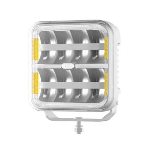 OZZ SQR 7″ fjernlys 178mm (Hvit hus) – med park- og varsellys, 14000 lumen