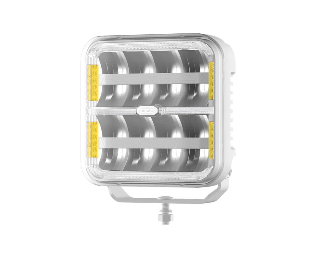 OZZ SQR 7″ fjernlys 178mm (Hvit hus) – med park- og varsellys, 14000 lumen