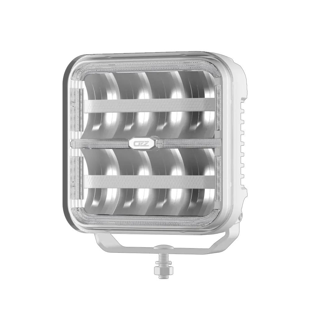 OZZ SQR 7″ fjernlys 178mm (Hvit hus) – med park- og varsellys, 14000 lumen
