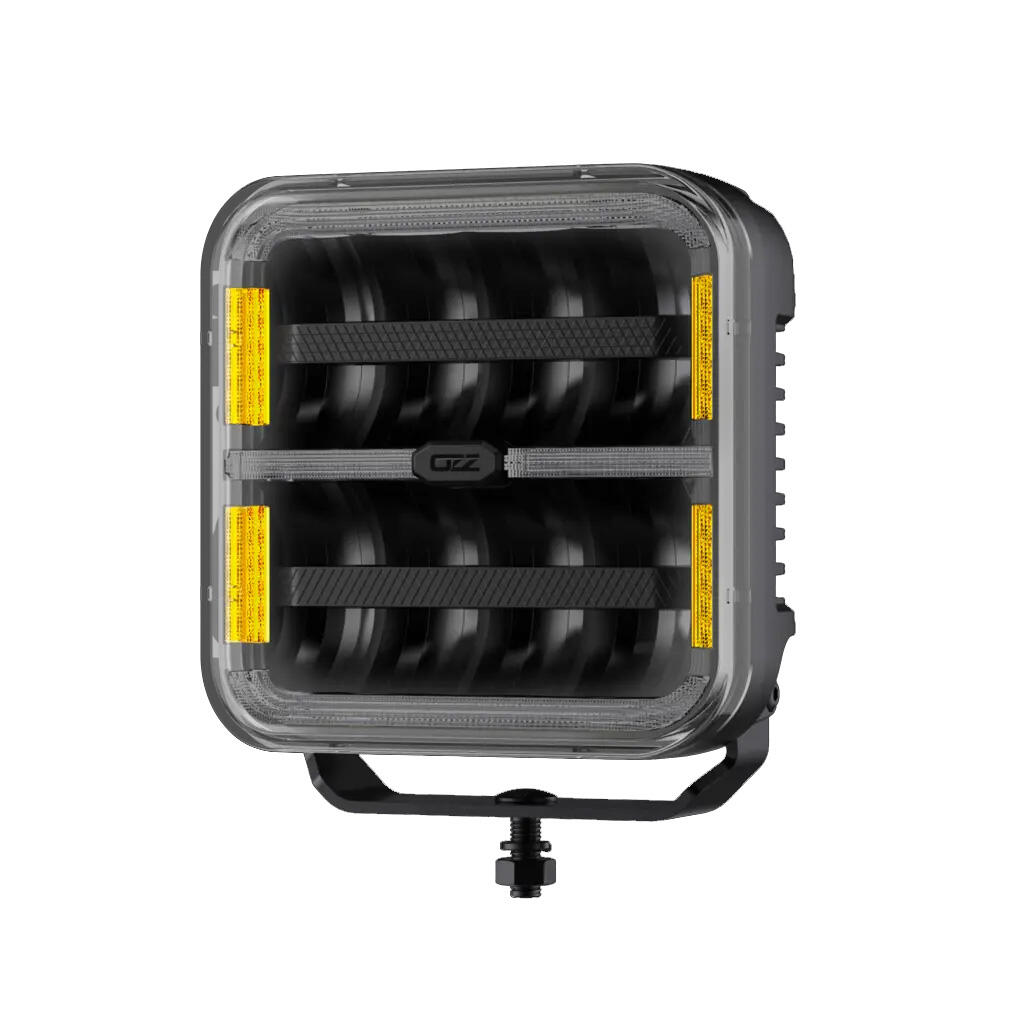 OZZ SQR 7″ fjernlys 178mm (Sort hus) – med park- og varsellys, 14000 lumen