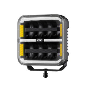 OZZ SQR 7″ fjernlys 178mm (Sort hus) – med park- og varsellys, 14000 lumen