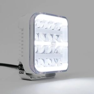 OZZ SQR 9″ fjernlys 210mm (Hvit hus) – med park- og varsellys, 21000 lumen