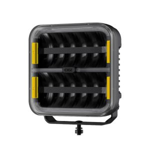 OZZ SQR 9″ fjernlys 210mm (Sort hus) – med park- og varsellys, 21000 lumen