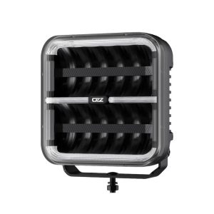 OZZ SQR 9″ fjernlys 210mm (Sort hus) – med park- og varsellys, 21000 lumen