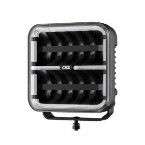 OZZ SQR 9″ fjernlys 210mm (Sort hus) – med park- og varsellys, 21000 lumen