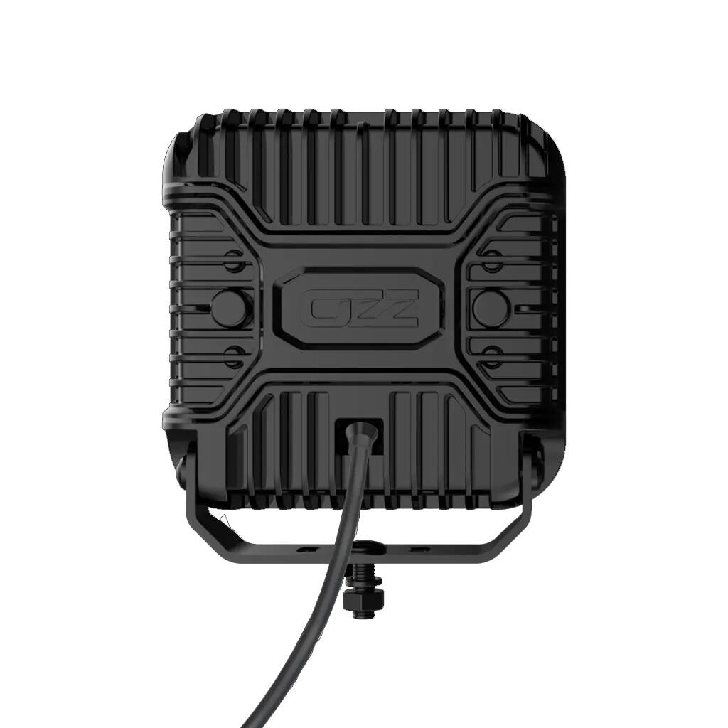 OZZ SQR 9″ fjernlys 210mm (Sort hus) – med park- og varsellys, 21000 lumen