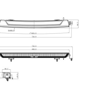 Fjernlyspakke med OZZ XB1 P27″ (Sort) – for Volvo FH Aero