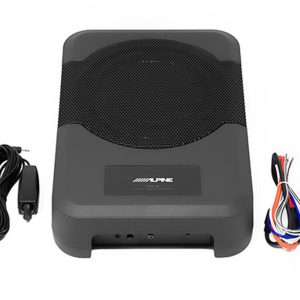 Alpine PWE-S8 – aktiv subwoofer – 8″ (20cm), 120W, kompakt, høynivå inn