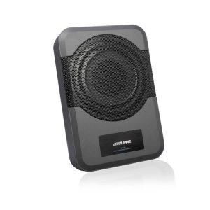 Alpine PWE-S8 – aktiv subwoofer – 8″ (20cm), 120W, kompakt, høynivå inn