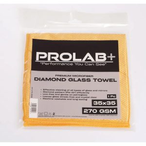 Prolab+ Diamond glass towel – 270 GSM, 40×40