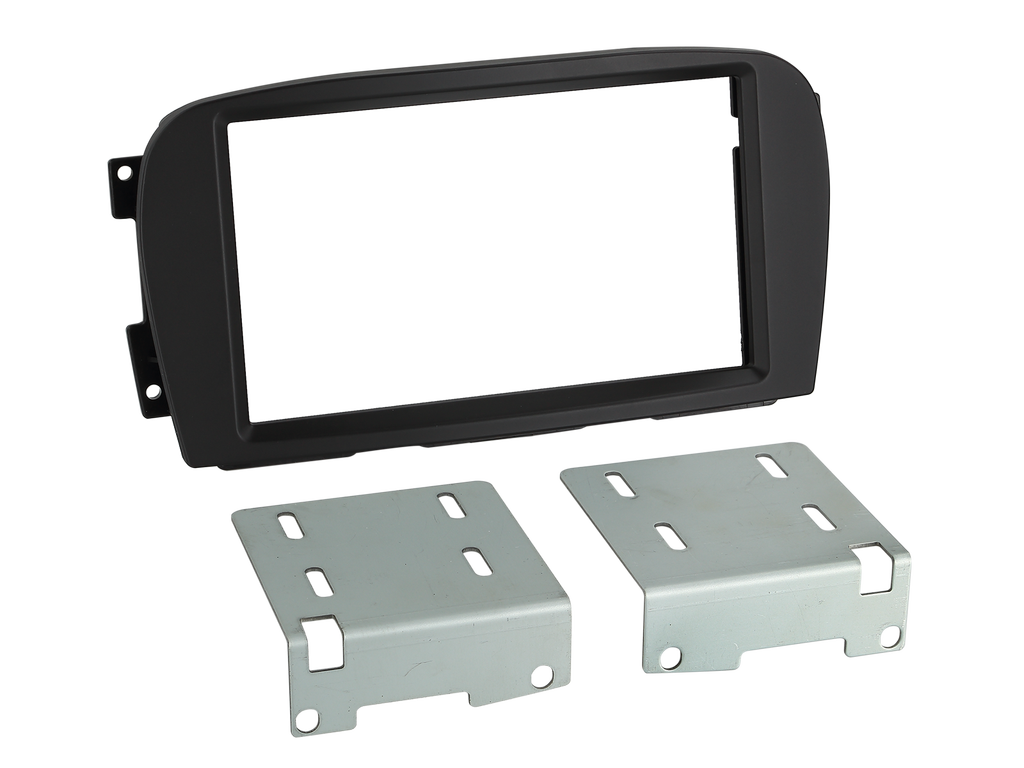 Radioramme Mercedes SL (R230) 2001- 05 – 2 DIN, m/sidebrakketter i stål