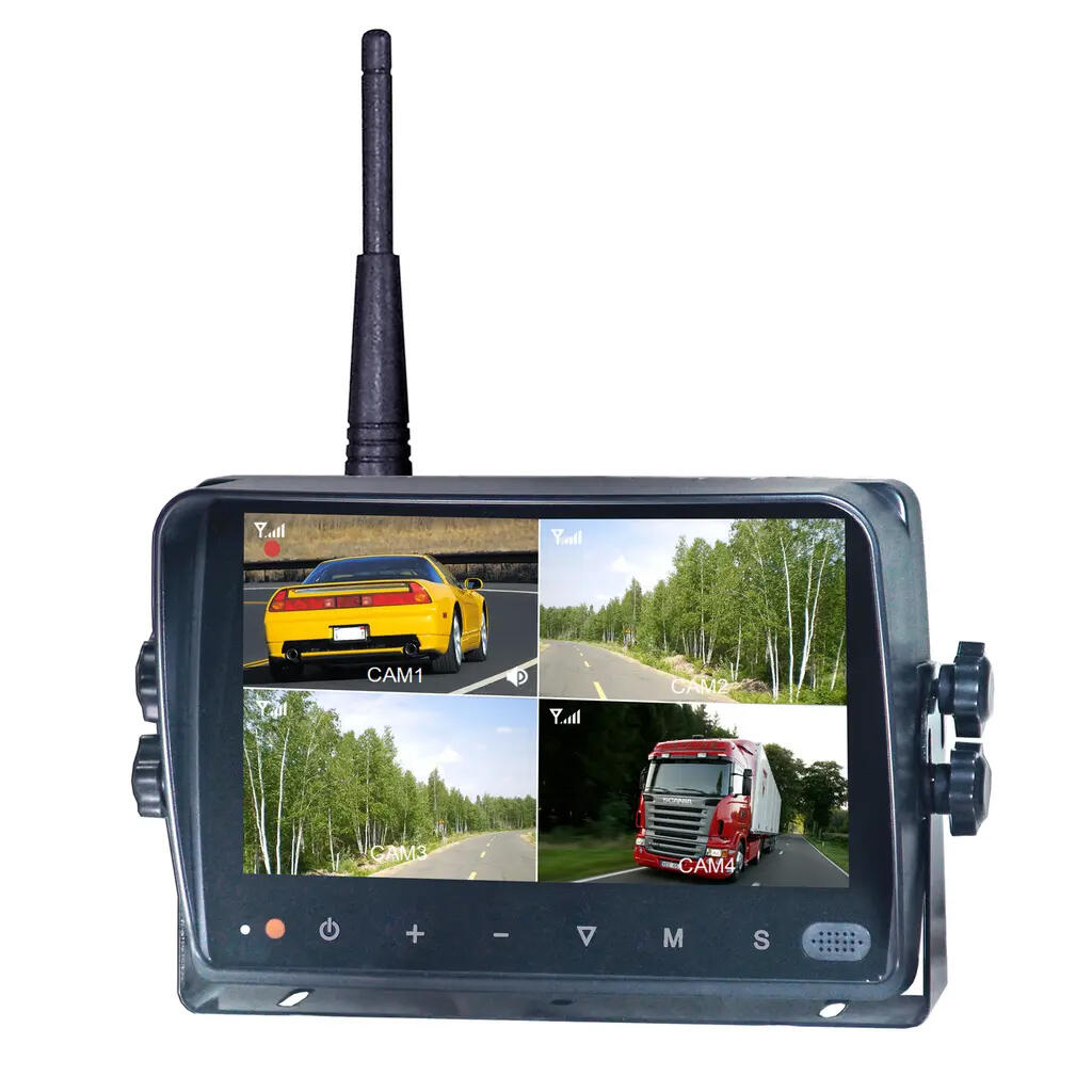 S-Vision 7″ skjerm – Quad skjerm får trådløse kamera