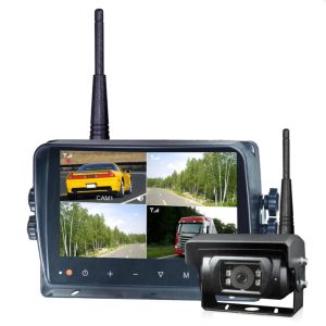 S-Vision ryggekamerasett med 7″ skjerm – Quad skjerm og kamera med lukker