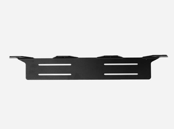 Skiltbrakett Rustfri – For fire lamper. Sortlakkert.