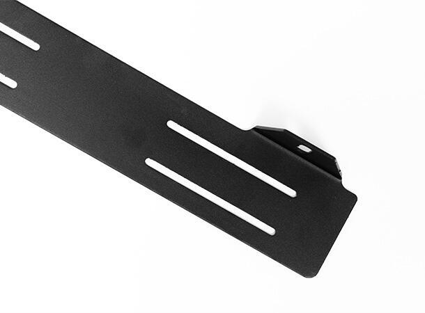 Skiltbrakett Rustfri – For to lamper. Sortlakkert.