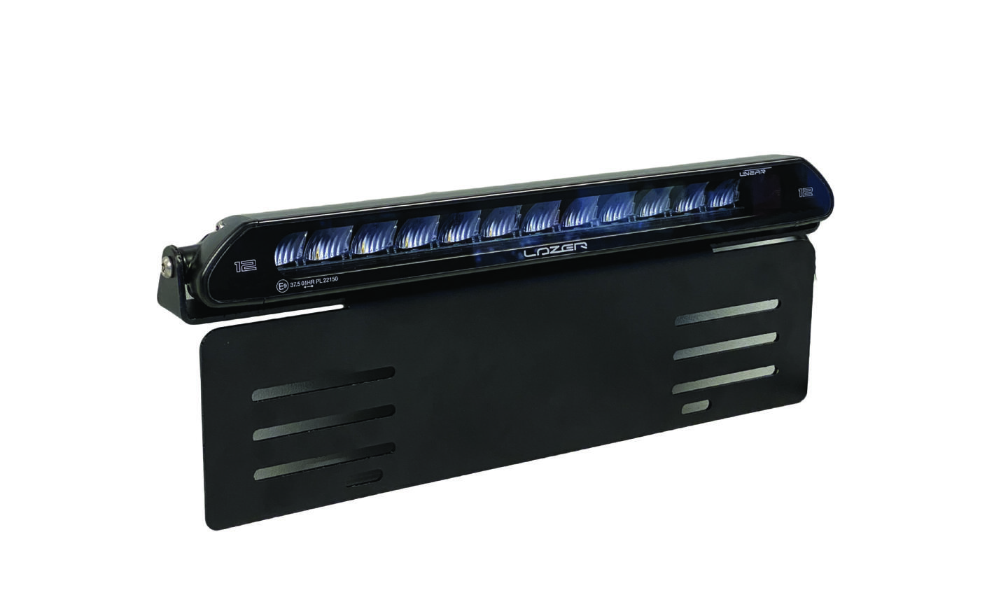 Skiltbrakett til Lazer ® Linear 12 Sidemontering. Rustfri, sort.