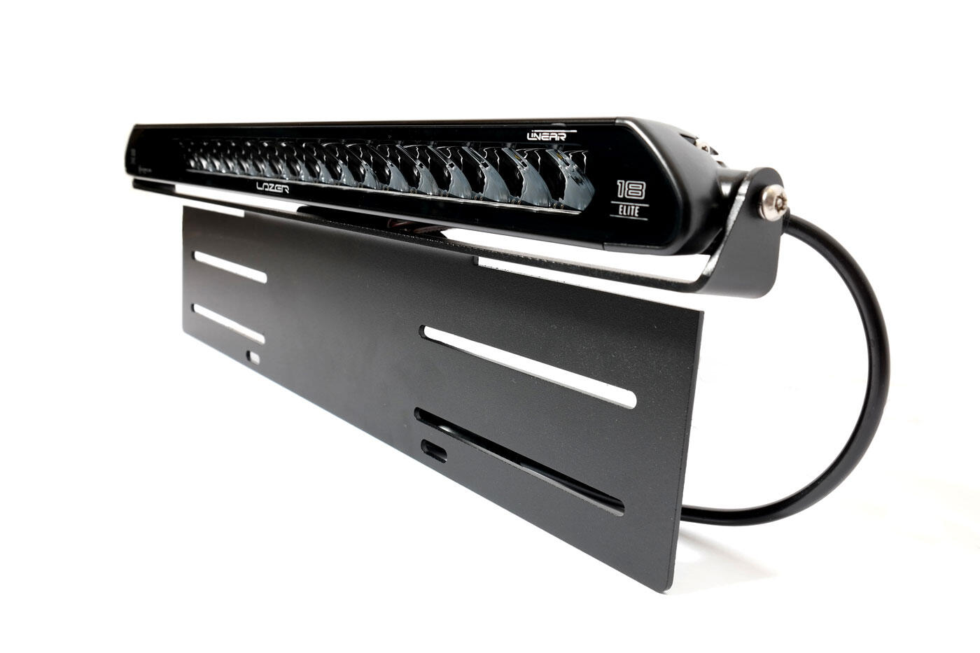 Skiltbrakett til Lazer ® Linear 18 Sidemontering. Rustfri, sort.