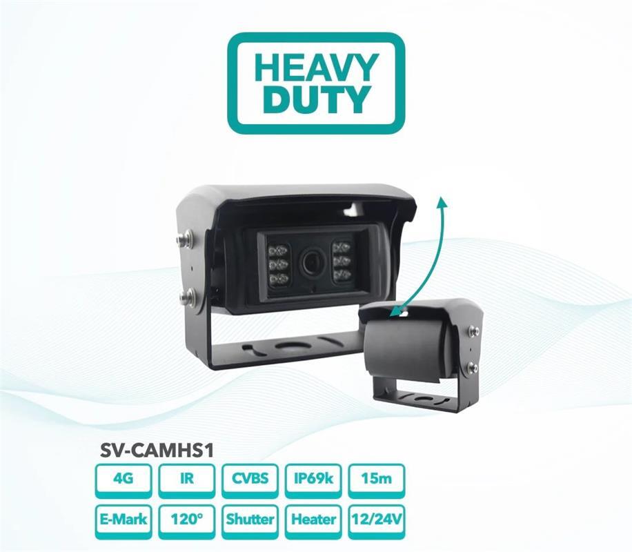 Sonovision SV-CAMHS1 – Ryggekamera, 12-24V, med lukker og varme