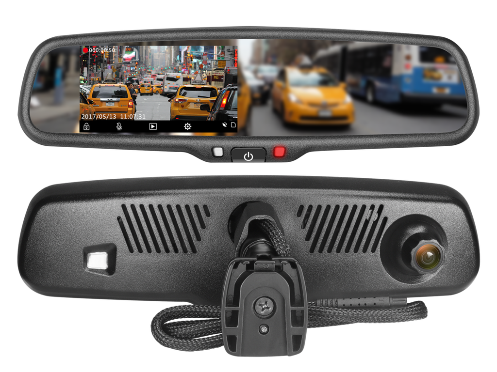 Speilmonitor m/dash cam – 4,3″, HD Dashcam, 1X video inn