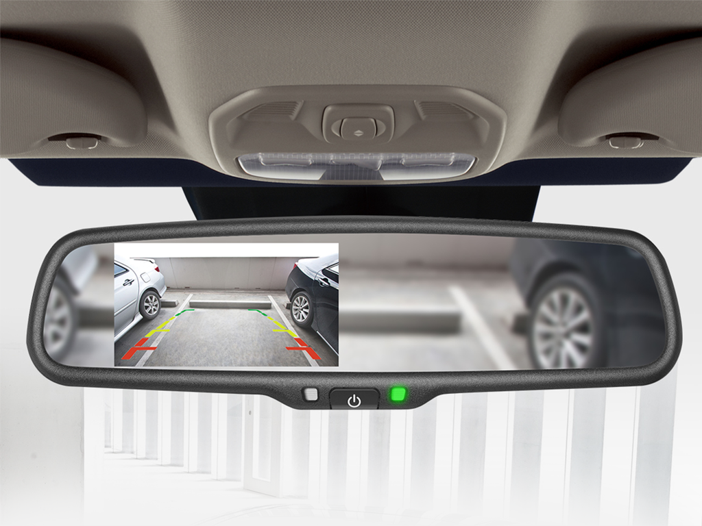 Speilmonitor m/dash cam – 4,3″, HD Dashcam, 1X video inn