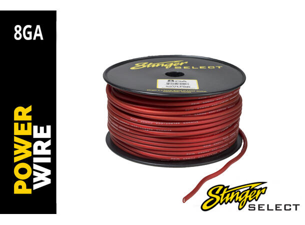 Stinger Select 8GA Rød strømkabel