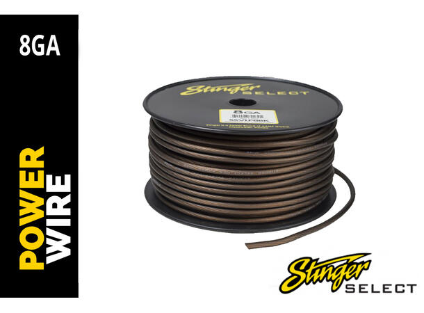 Stinger Select 8GA Sort strømkabel