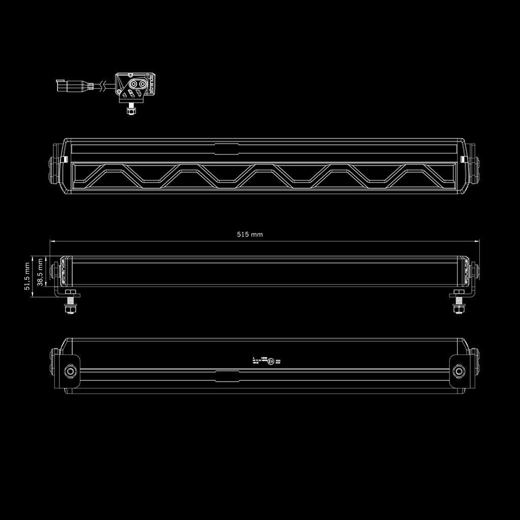 Strands Firefly LED-bar 20″ – ENkel radet LED-bar på 20″, 10670 lumen