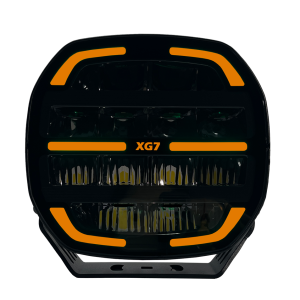 XG7 LED Fjernlys, Sort – Flerfarget parklys – hvit, gul og grønn.