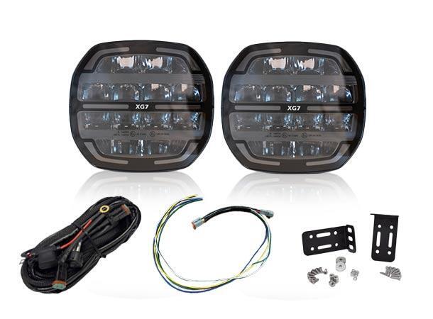 XG lyspakke med 2x XG7 – Med skiltplate og kabelsett.