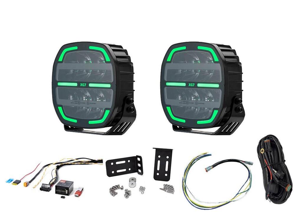 XG lyspakke med 2x XG7 – Med Modernum CanBus, skiltplate