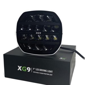 XG9 LED Fjernlys, Hvit – Flerfarget parklys – hvit, gul og grønn.