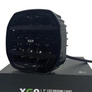 XG9 LED Fjernlys, Sort – Flerfarget parklys – hvit, gul og grønn.