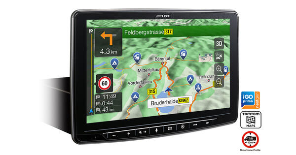 Alpine INE-F904DC TRUCK navigasjon enhet