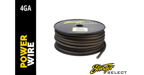 Stinger Select 4GA Sort strømkabel